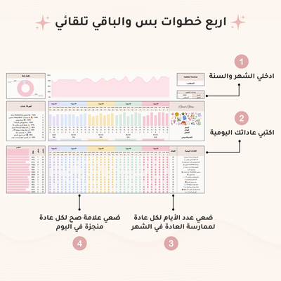 قالب قوقل شيت ذكي - متتبع عادات
